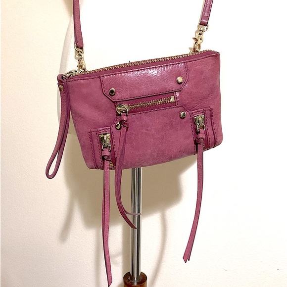 Botkier Burgandy Leather Crossbody, Wristlet Bag - Picture 3 of 10